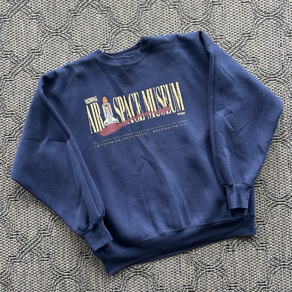 Hanes Other - Vintage Smithsonian Sweatshirt Men's XL Navy National Air And Space Museum